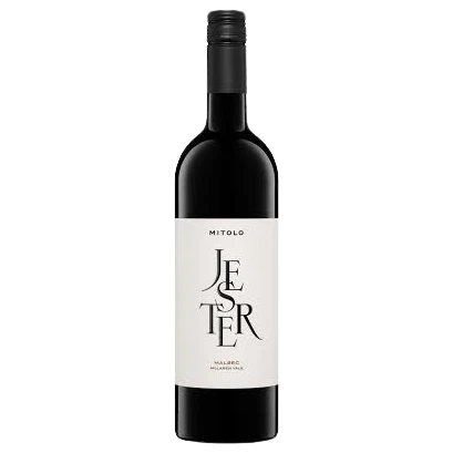 A bottle of 2021 Mitolo Jester Malbec McLaren Vale 750ml Red Wine