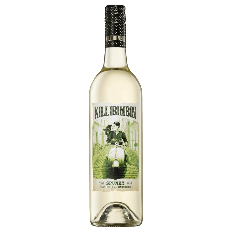 A bottle of 2023 Killibinbin Spunky Pinot Gr Langhorne Creek 750ml Red Wine