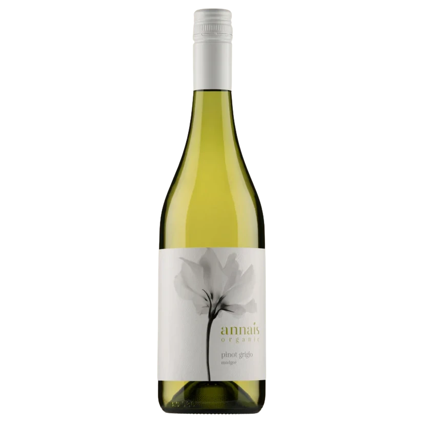 A bottle of 2024 Annais Organic Pinot Grigio Mudgee 750ml Red Wine