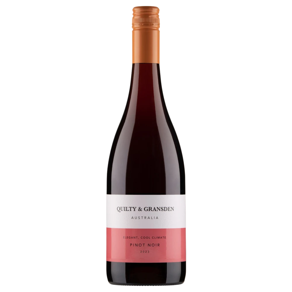A bottle of 2024 Quilty & Gransden Pinot Noir Australia 750ml Red Wine