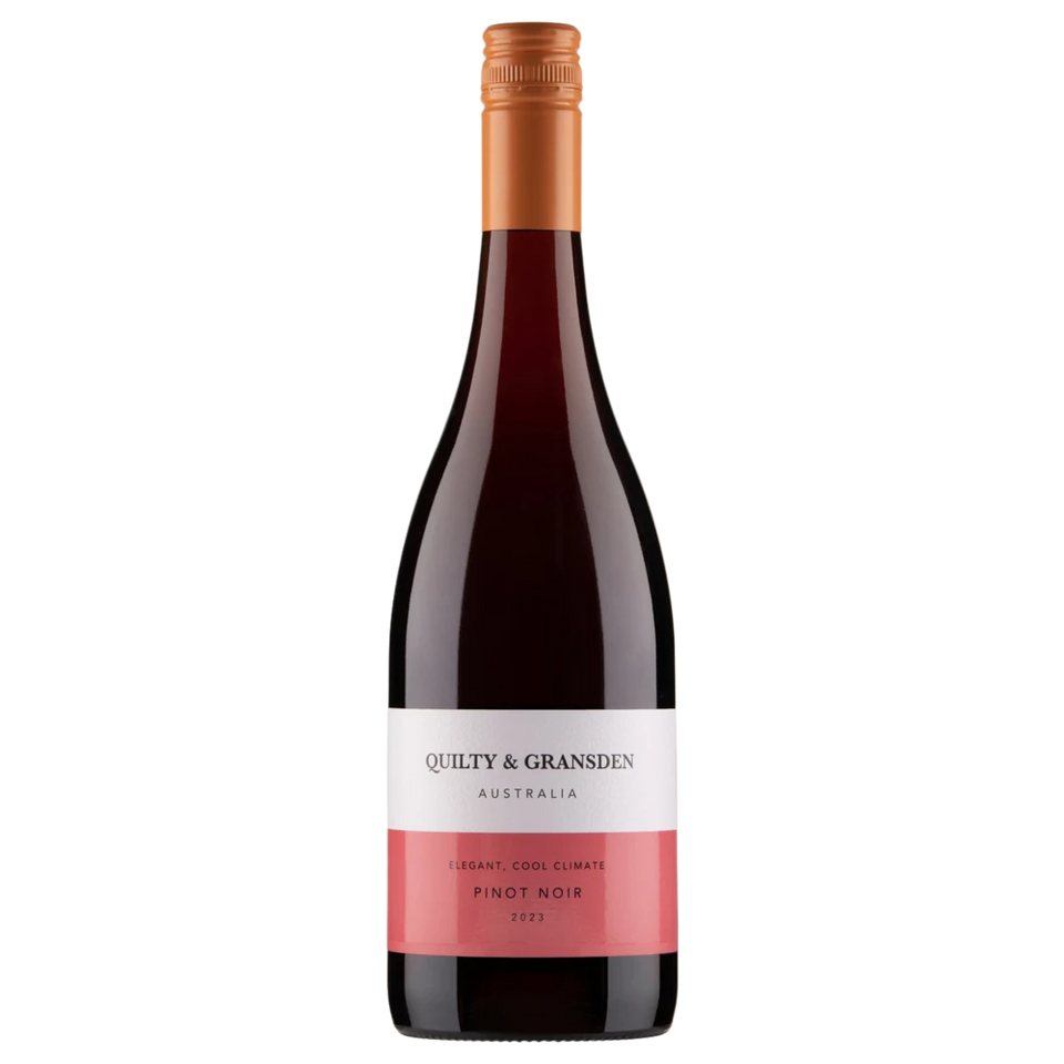 A bottle of 2024 Quilty & Gransden Pinot Noir Australia 750ml Red Wine