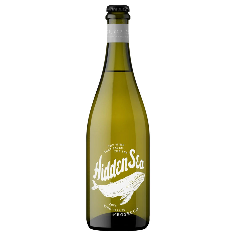 A bottle of 2024 Hidden Sea Prosecco King Valley 750ml Sparkling Wine
