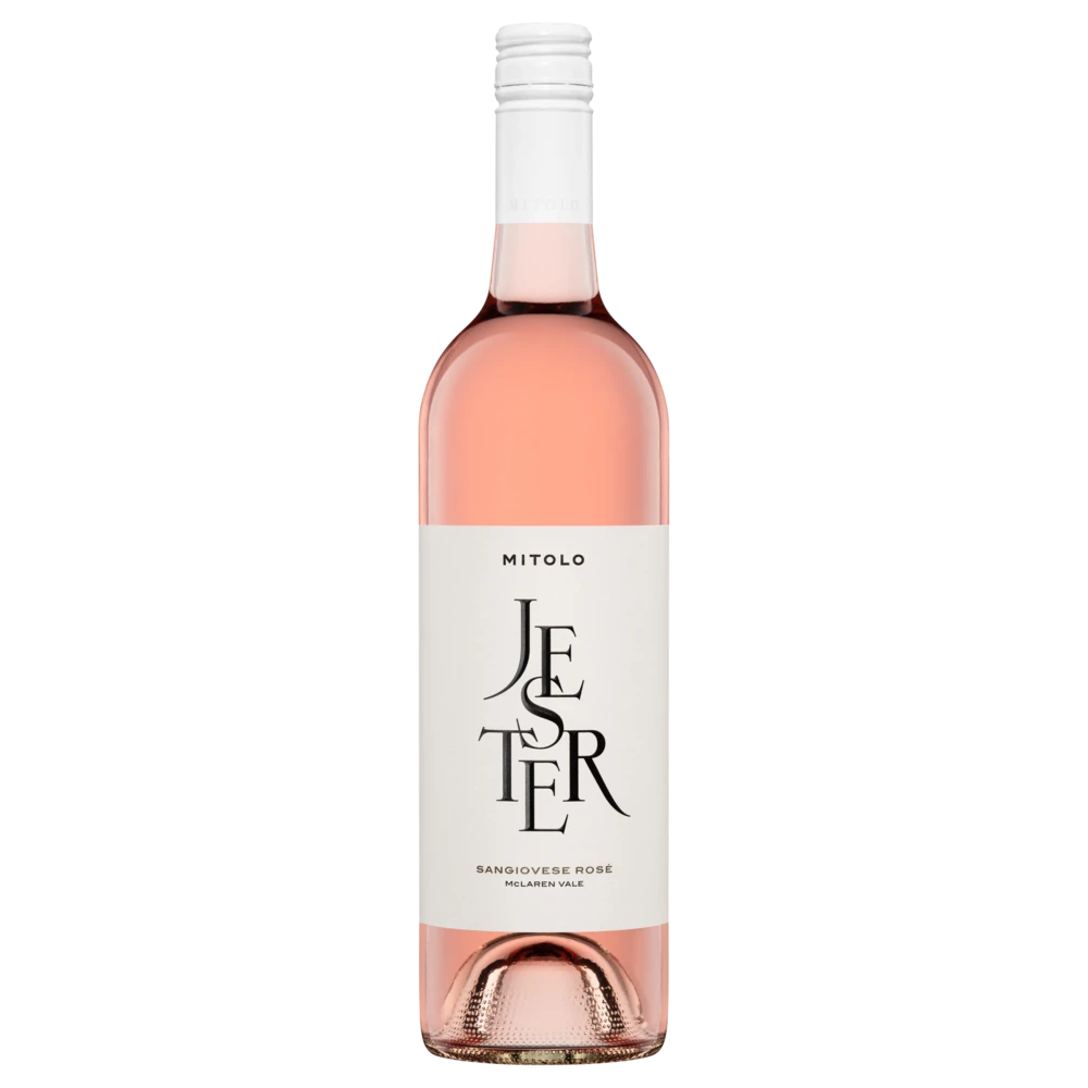 A bottle of 2023 Mitolo Jester Rose McLaren Vale 750ml Rose Wine