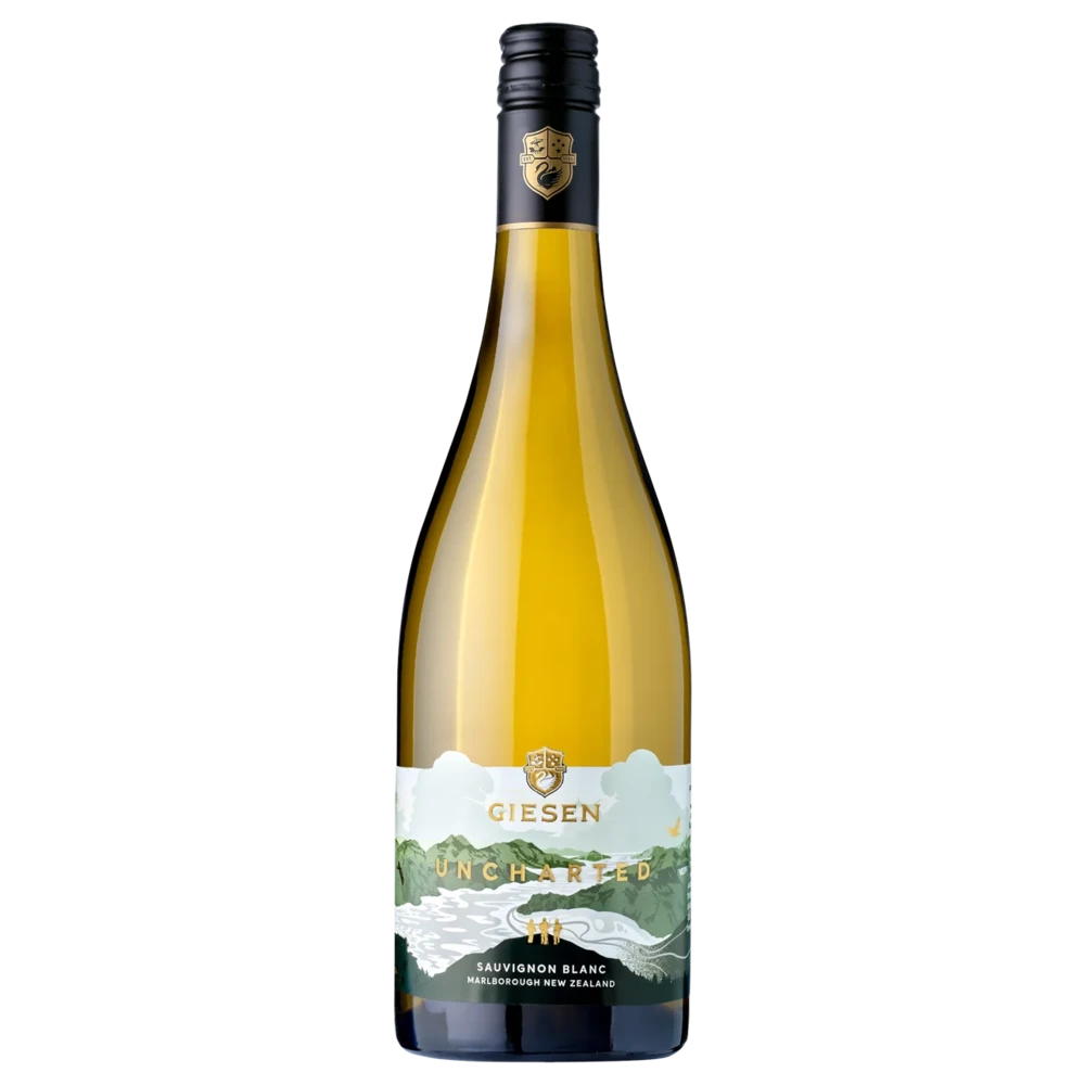 A bottle of 2023 Giesen Uncharted Sauv Blanc Marlborough 750ml White Wine