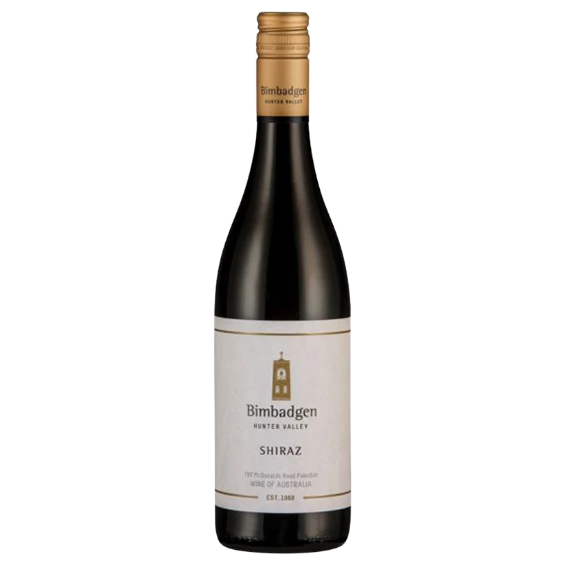 A bottle of 2022 Bimbadgen Hunter Shiraz Hunter Valley 750ml Red Wine