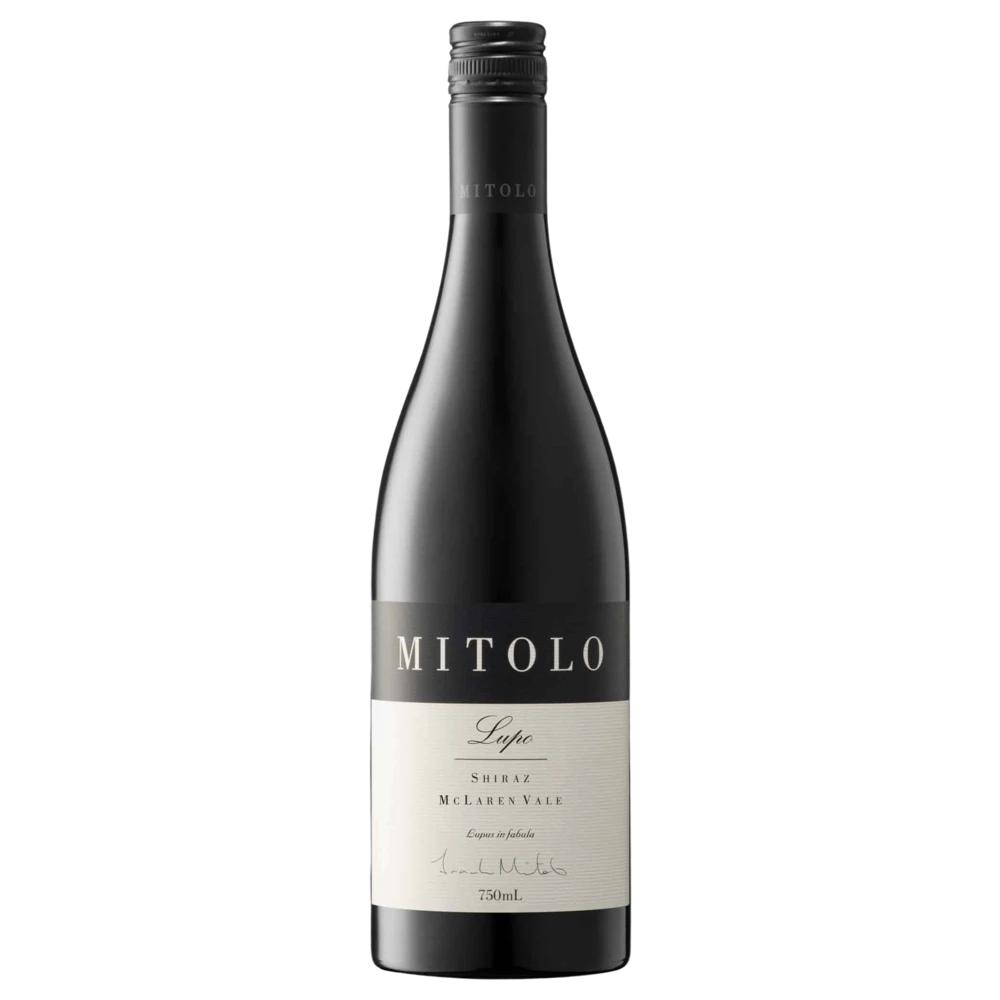 A bottle of 2020 Mitolo Lupo Shiraz McLaren Vale 750ml Red Wine