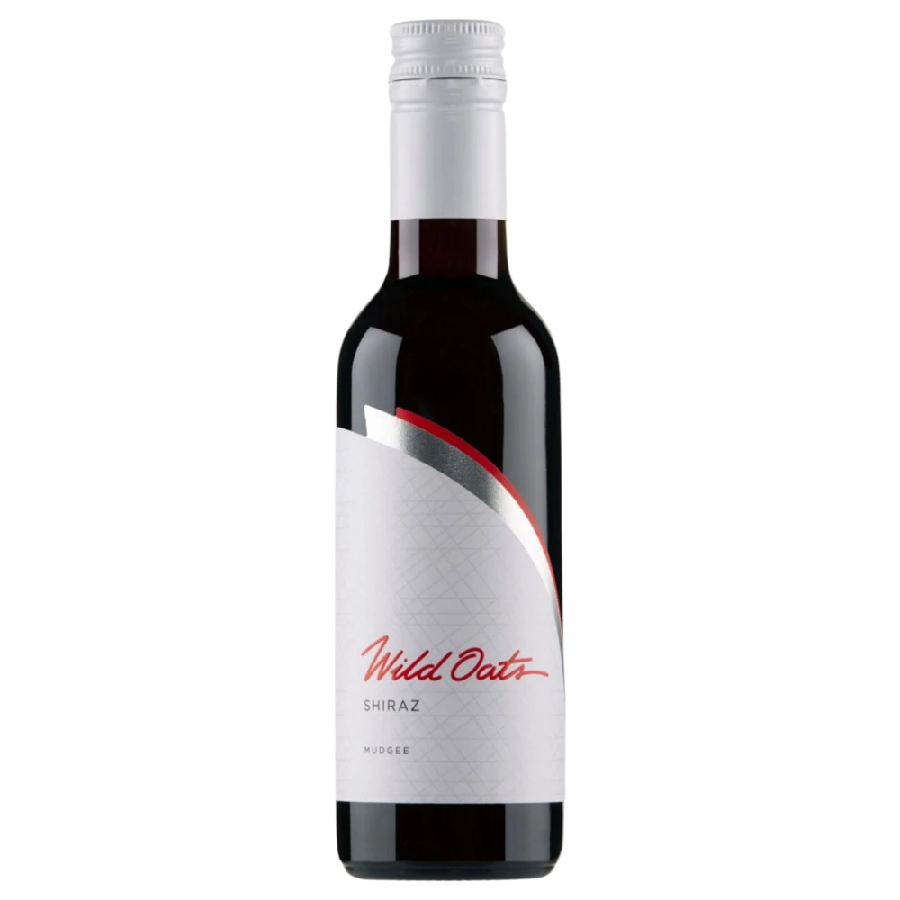 A bottle of 2022 Wild Oats Shiraz 187ml Red Wine