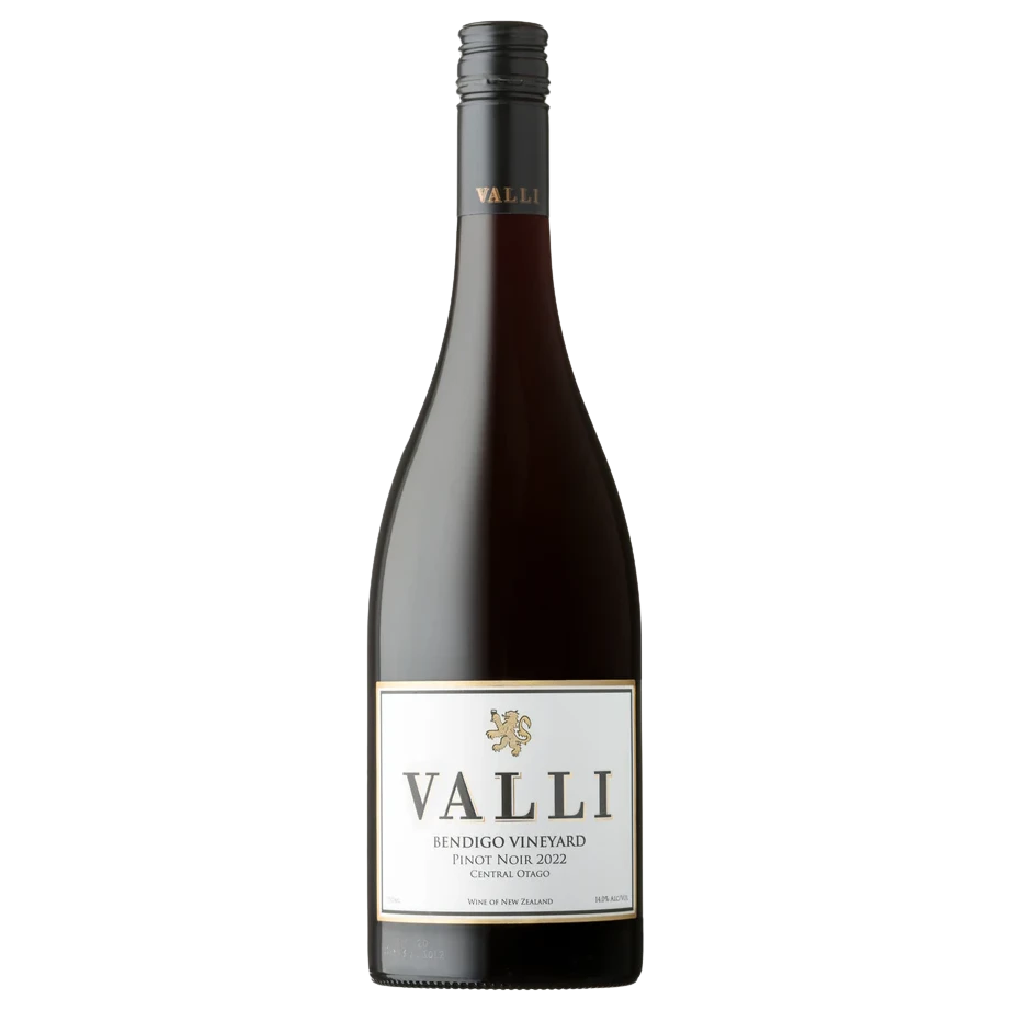 A bottle of 2022 Valli Vineyards Bendigo Vineyard Pinot Noir 375ml Red Wine
