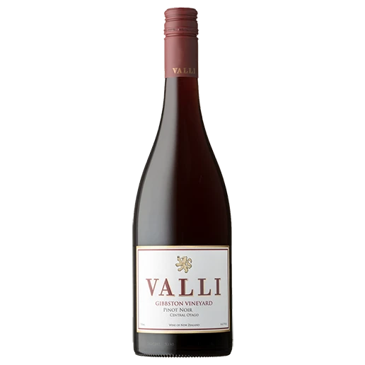 A bottle of 2022 Valli Vineyards Gibbston Vineyard Pinot Noir 750ml Red Wine