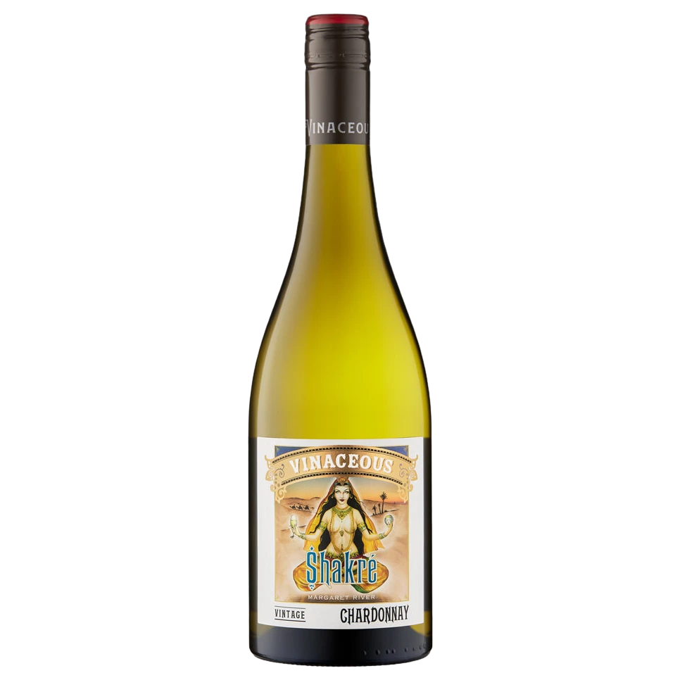 A bottle of 2023 Vinaceous Shakre Chardonnay 750ml White Wine