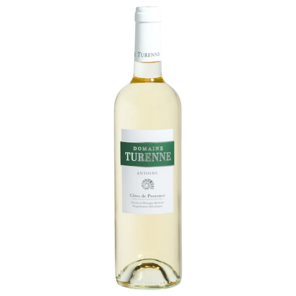 A bottle of 2022 Domaine Turenne Cotes de Provence 'Antoine' white 750ml White Wine