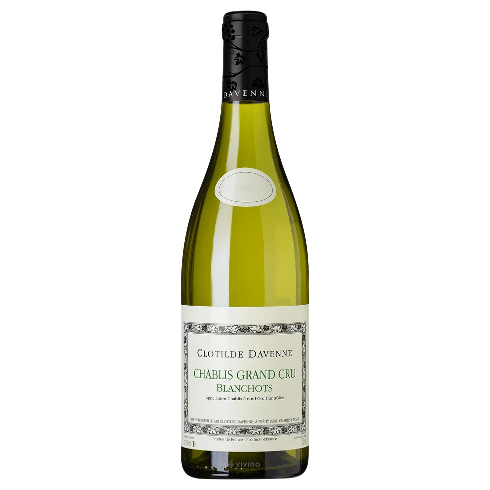 A bottle of 2020 Clotilde Davenne Chablis Grand Cru Blanchot 750ml White Wine