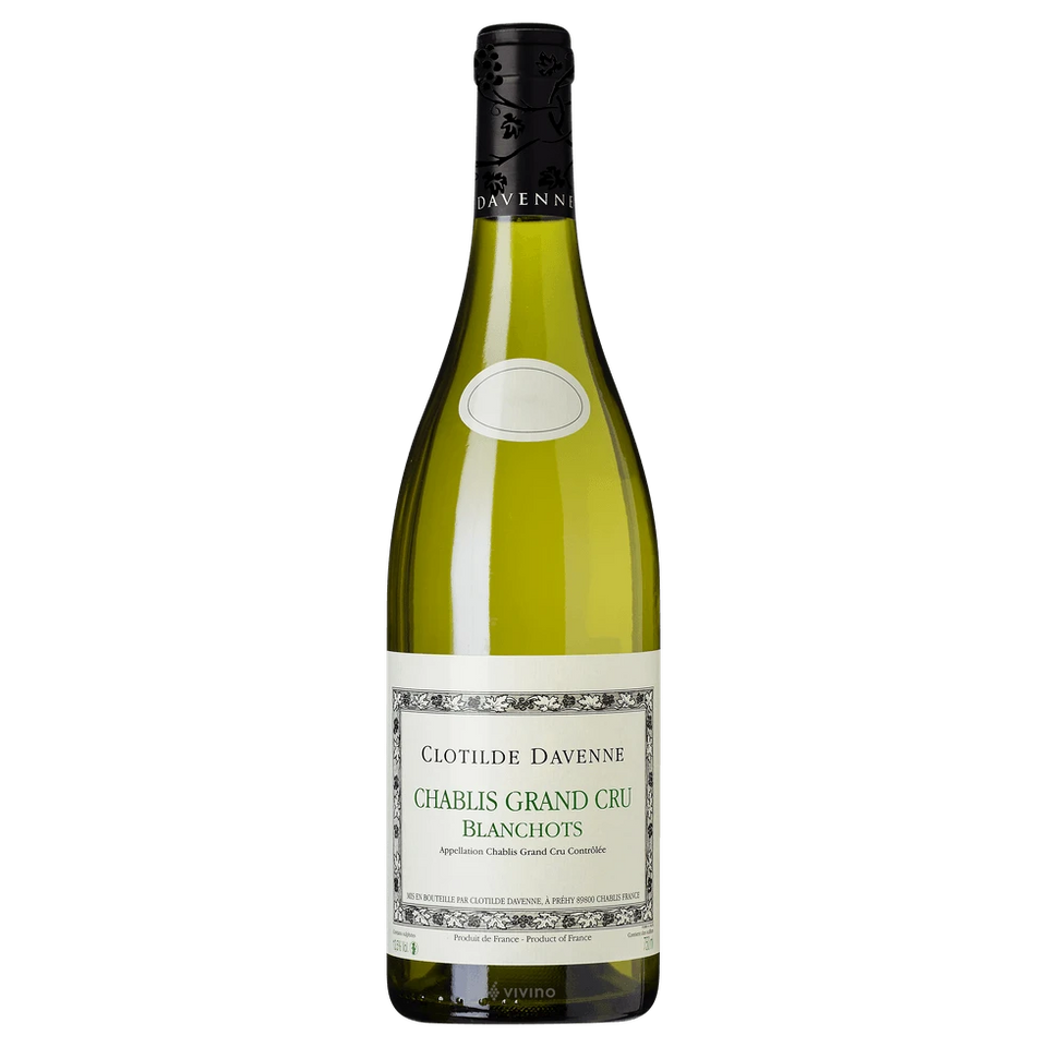 A bottle of 2020 Clotilde Davenne Chablis Grand Cru Blanchot 750ml White Wine