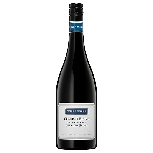 A bottle of 2024 Wirra Wirra Church Block Grenache Shiraz 750ml Red Wine