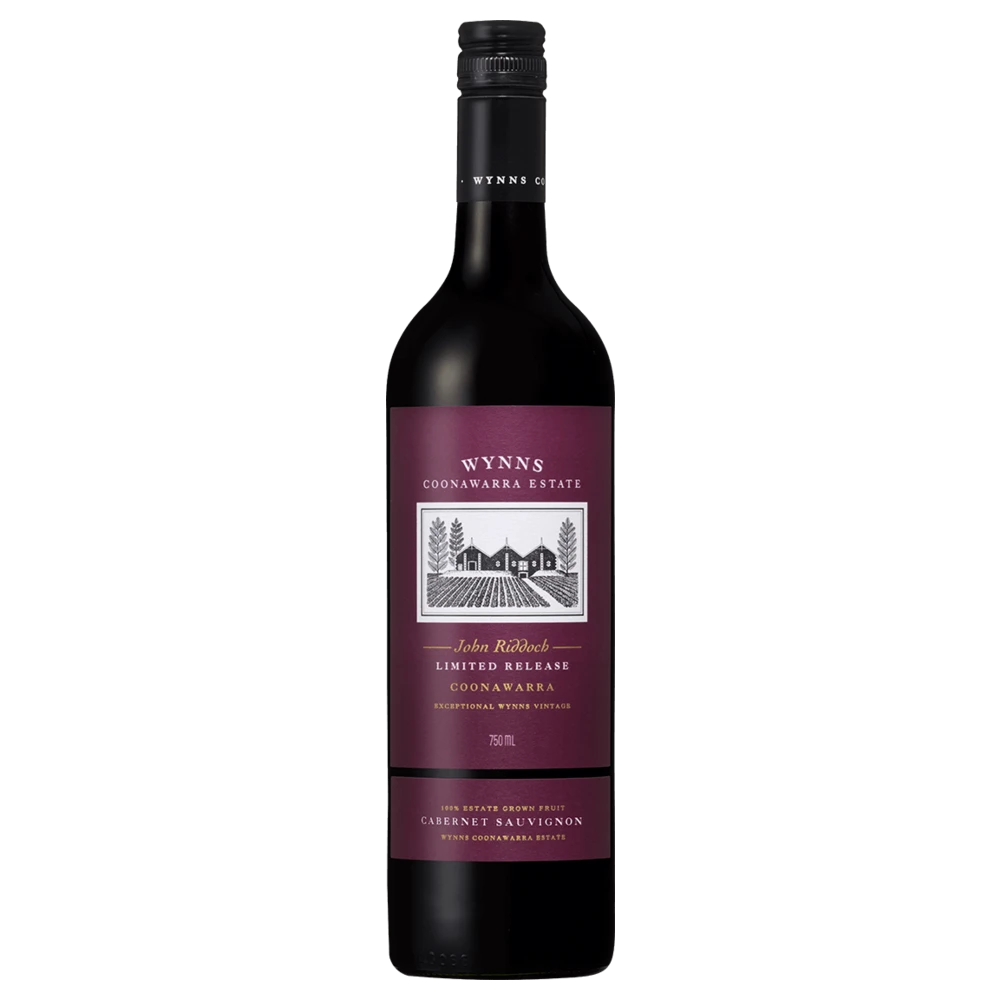 A bottle of 2018 Wynns J Riddoch Cab. Sauvignon 750ml Red Wine