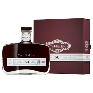 A bottle of NV Yalumba Rare Aged Tawny 50 Years Old 500ml Fortified Wine