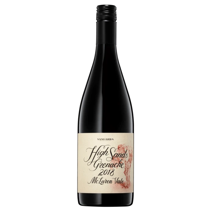 A bottle of 2018 Yangarra High Sands Grenache 3000mL 3000ml Red Wine