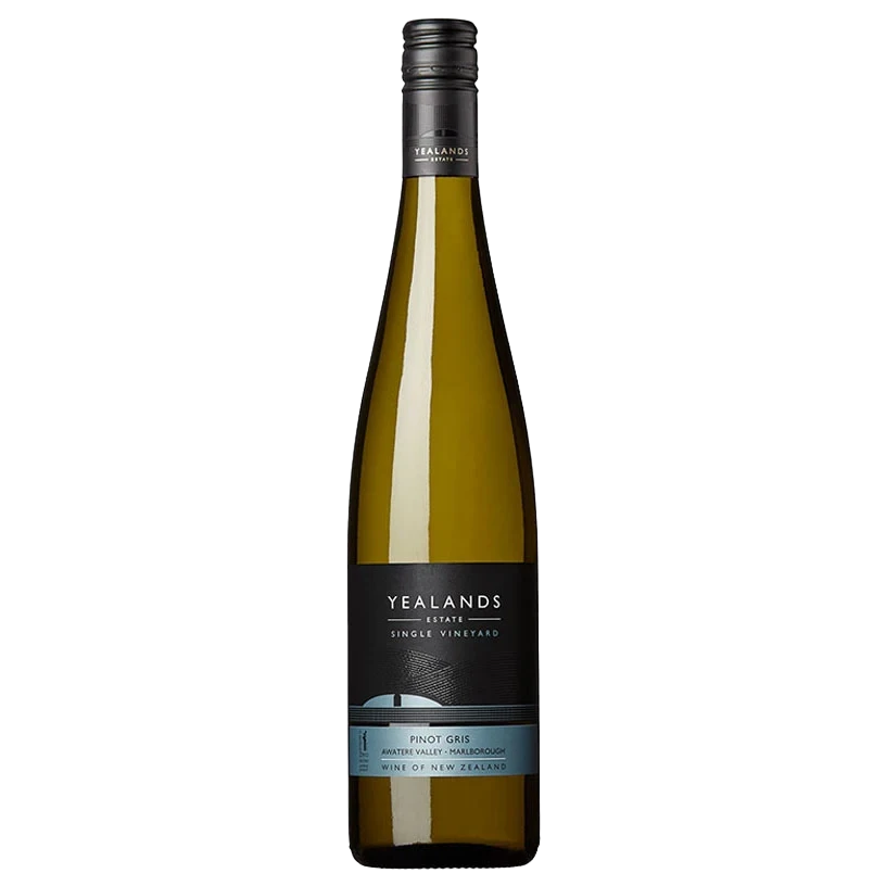 A bottle of 2024 Yealands Estate Single Vineyard Pinot Gris 750ml White Wine