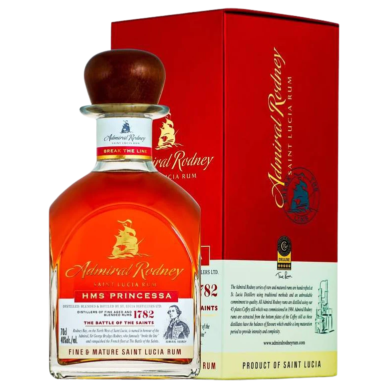 A bottle of Admiral Rodney HMS Princessa Rum 40% 700ml