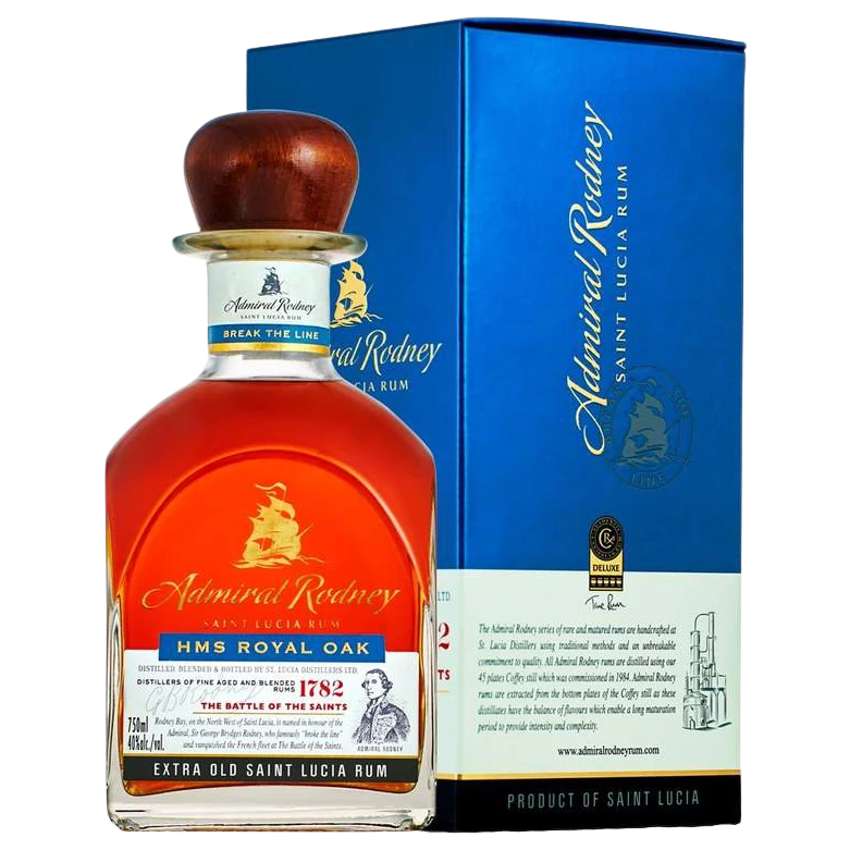 A bottle of Admiral Rodney Royal Oak Rum 40% 700ml