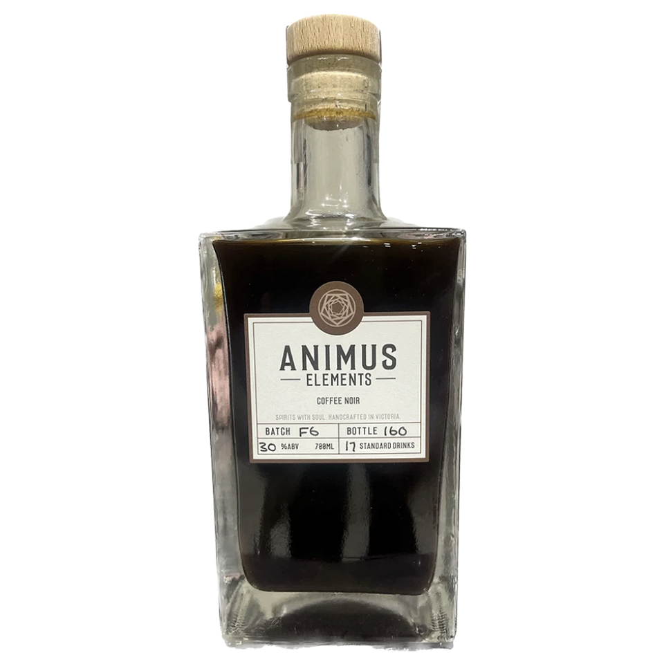 A bottle of Animus Distillery Elements Coffee Noir 700mL 700ml