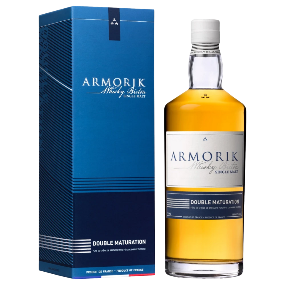 A bottle of Armorik Double Maturation French Single Malt Whisky 46% 700ml