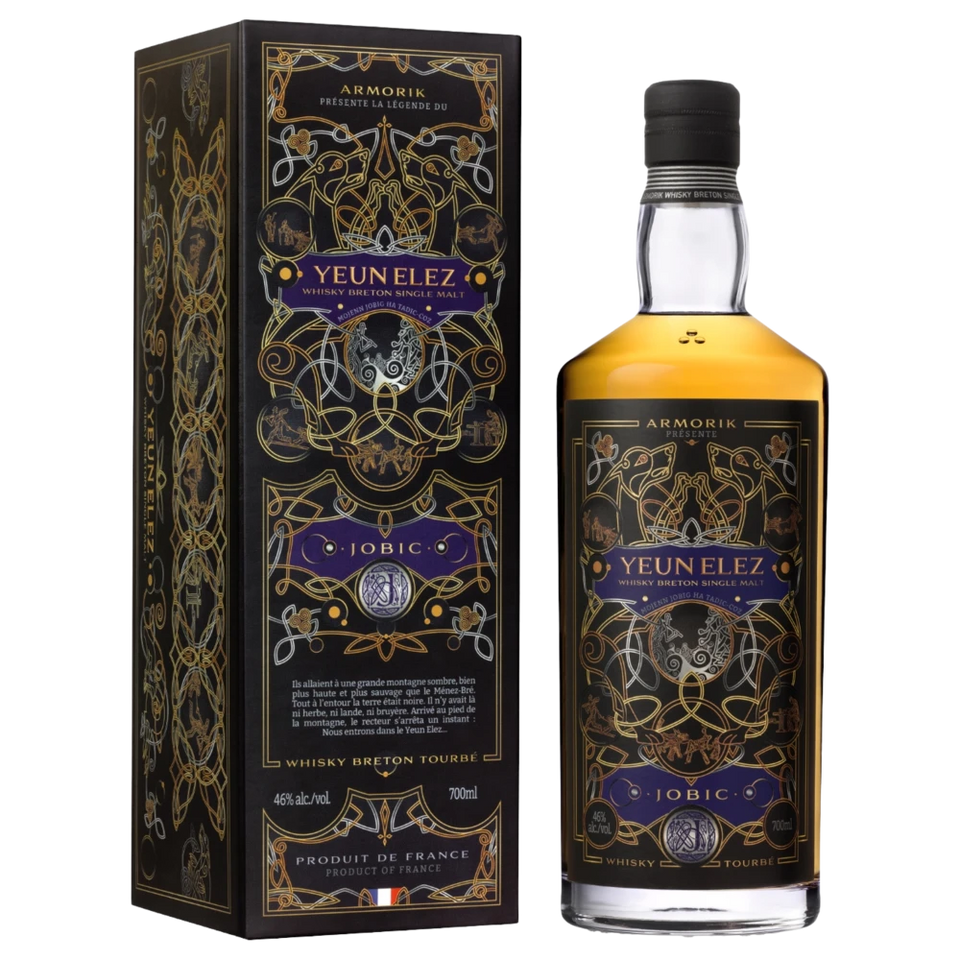 A bottle of Armorik Yeun Elez Jobic French Single Malt Whisky 46% 700ml