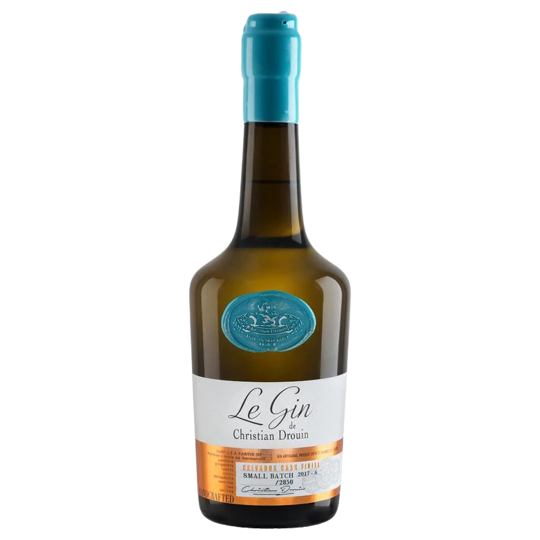 A bottle of Christian Drouin Gin 'Le Gin' Calvados cask finish 42% 700ml