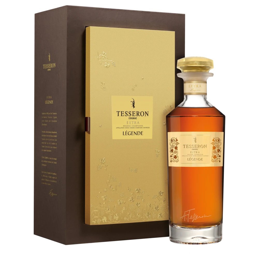 A bottle of Cognac Tesseron Carafe Legende 700ml