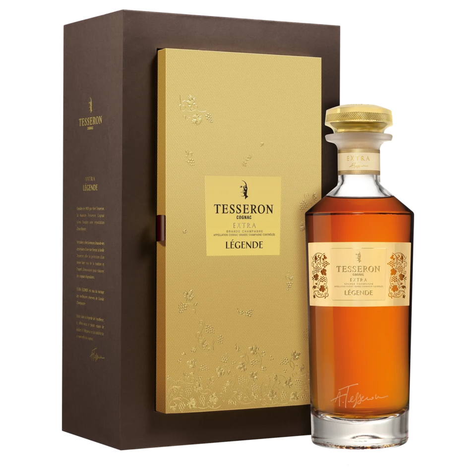 A bottle of Cognac Tesseron Carafe Legende 700ml