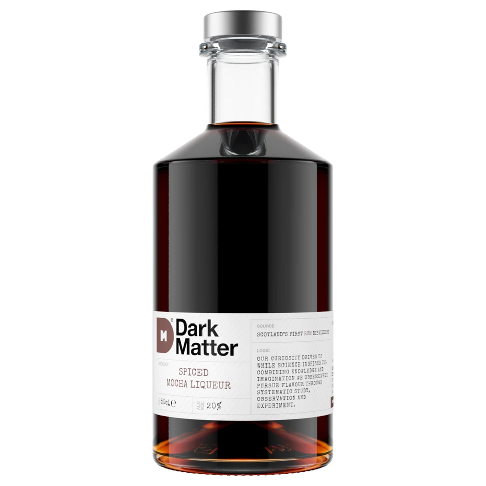 A bottle of Dark Matter Spiced Mocha Liqueur 500mL 500ml