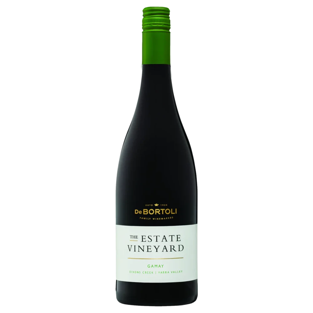 A bottle of De Bortoli Estate Range Vineyard Gamay 2021 750ml Red Wine