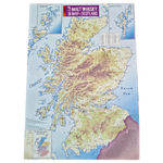 Distillery Map of Scotland flat sheet in postal tube