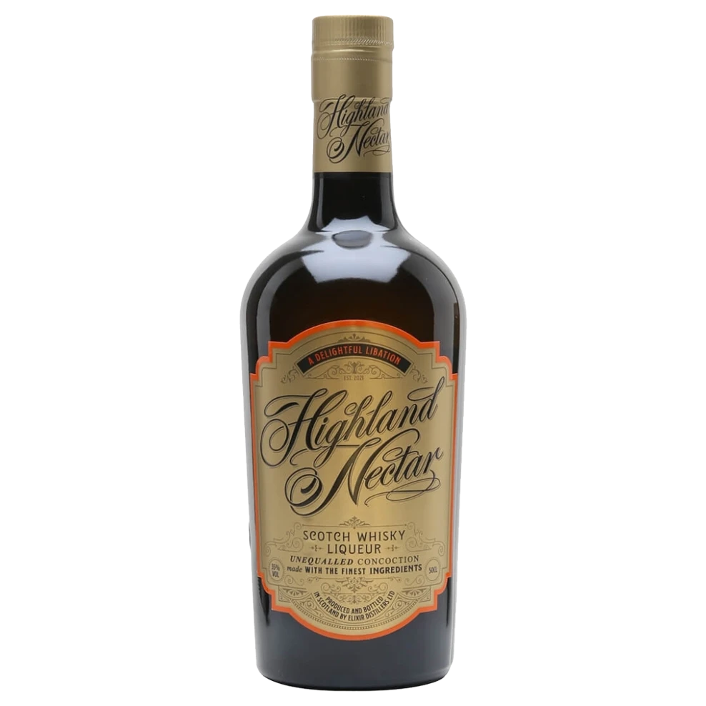 A bottle of Elixir Distillers Highland Nectar Whisky Liqueur 35% 500mL 500ml
