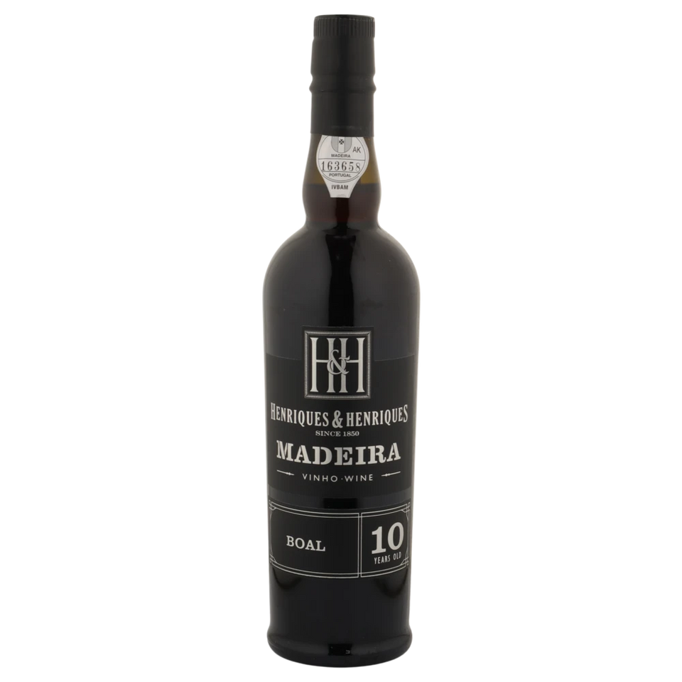 A bottle of Henriques & Henriques Boal 10Yo Madeira NV 500ml Fortified Wine
