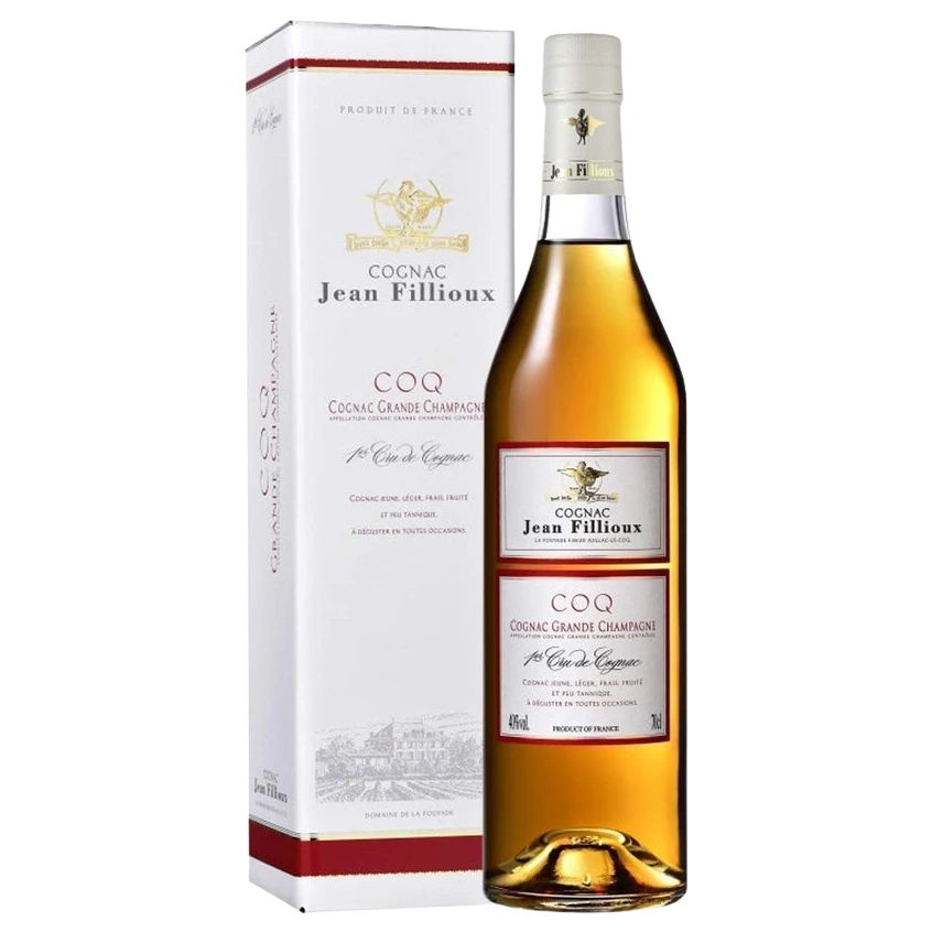 A bottle of Jean Fillioux Cognac 'COQ' Grande Champagne 1er Cru 3-4yrs 40% 700ml