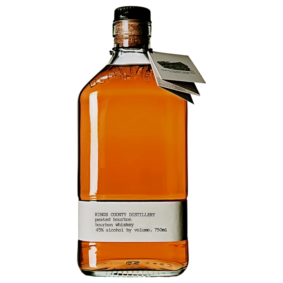 A bottle of Kings County Peated Bourbon 750ml