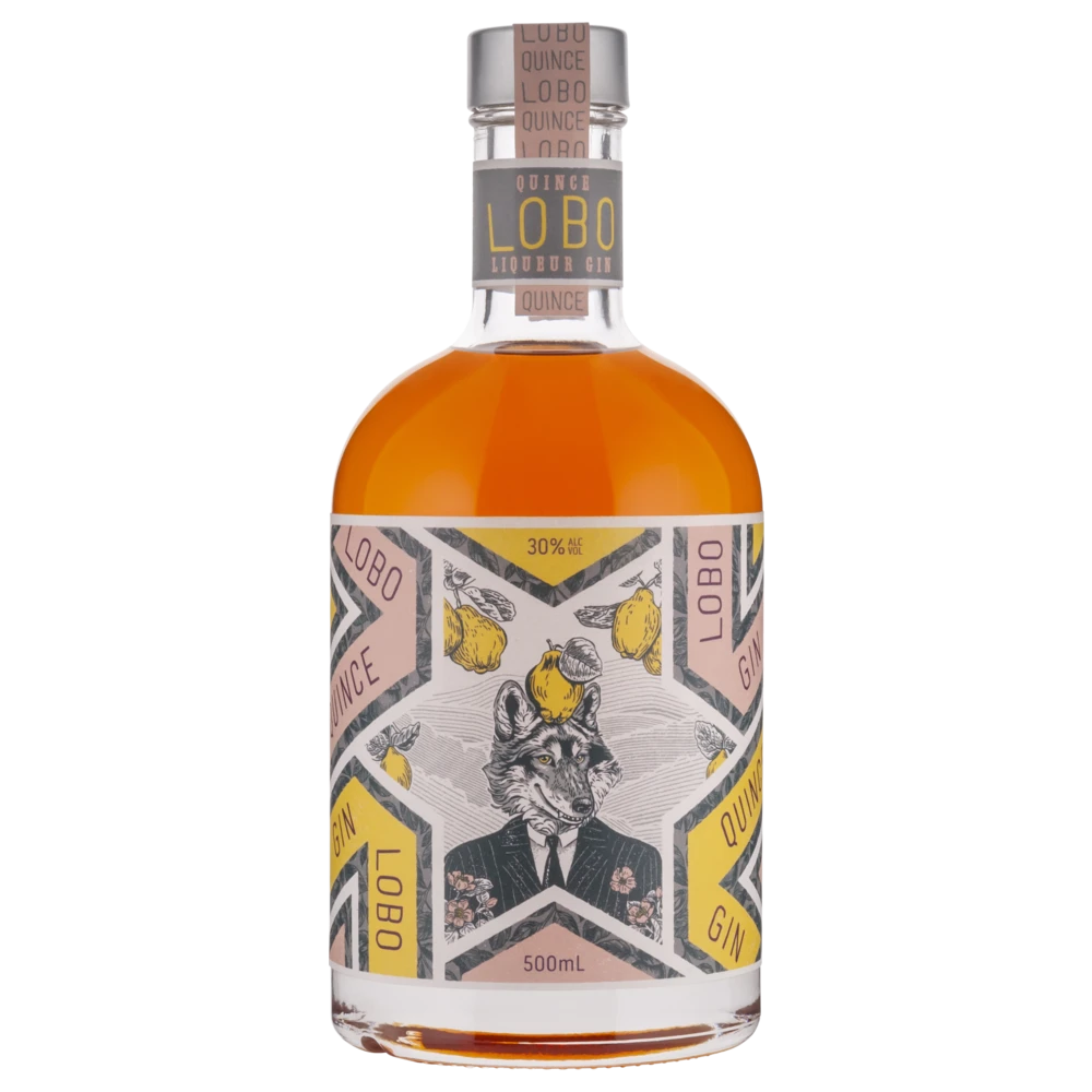 A bottle of Lobo Quince Gin Liqueur 30% 500ml