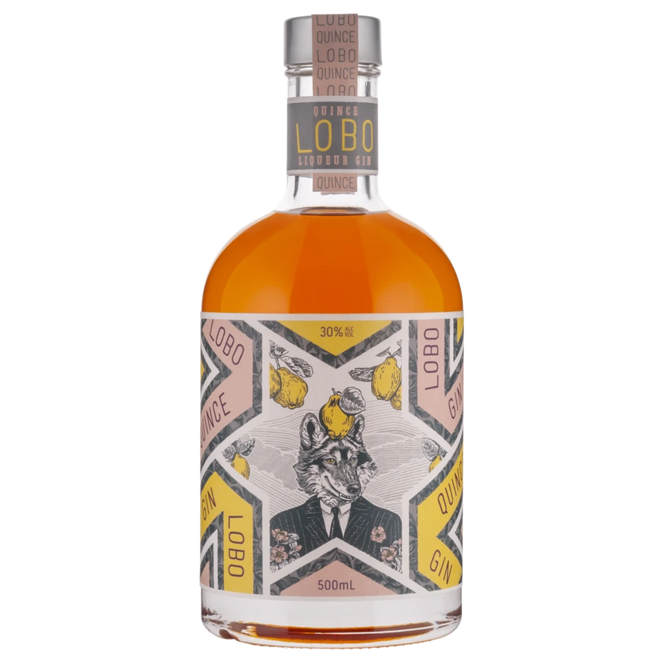 A bottle of Lobo Quince Gin Liqueur 30% 500ml