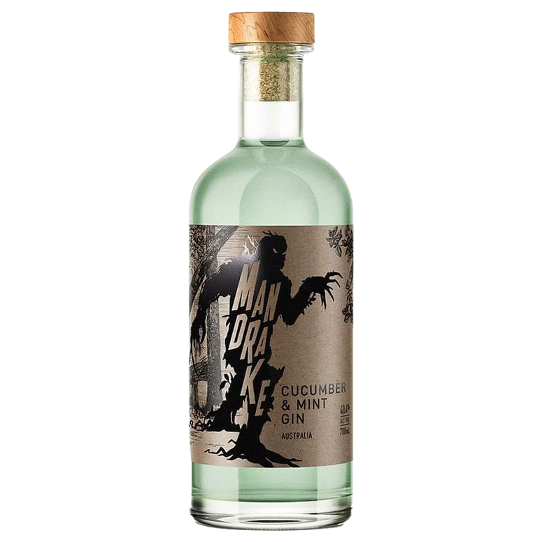 A bottle of Mandrake Cucumber & Mint Gin 40.4% 700ml