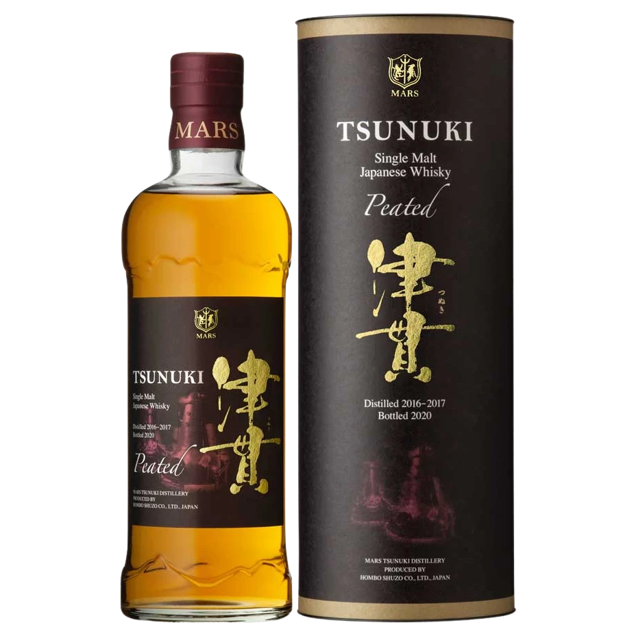 A bottle of Mars Tsunuki 'The Peated' Single Malt Whisky 2020 700ml