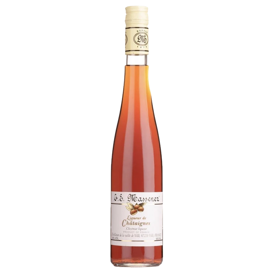 A bottle of Massenez Liqueur Creme De Citron Vert Et Gingembre (Lime & Ginger) 20% 500ml