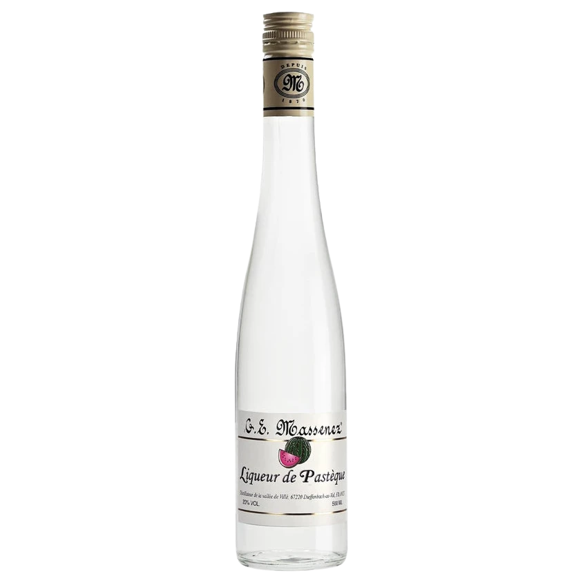 A bottle of Massenez Liqueur Pasteque (Watermelon) 20% 500ml