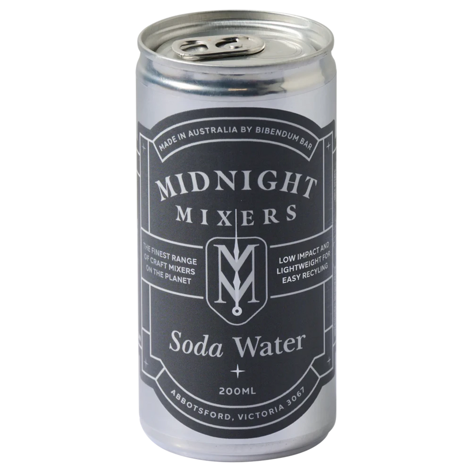A collection of Midnight Mixers Soda Water (6*4) 200mL 24-Pack from The Wine Collective