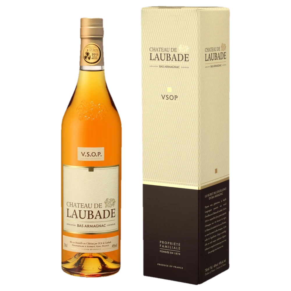 A bottle of N/A Chateau de Laubade Bas Armagnac VSOP 6YO 40% 700ML 700ml