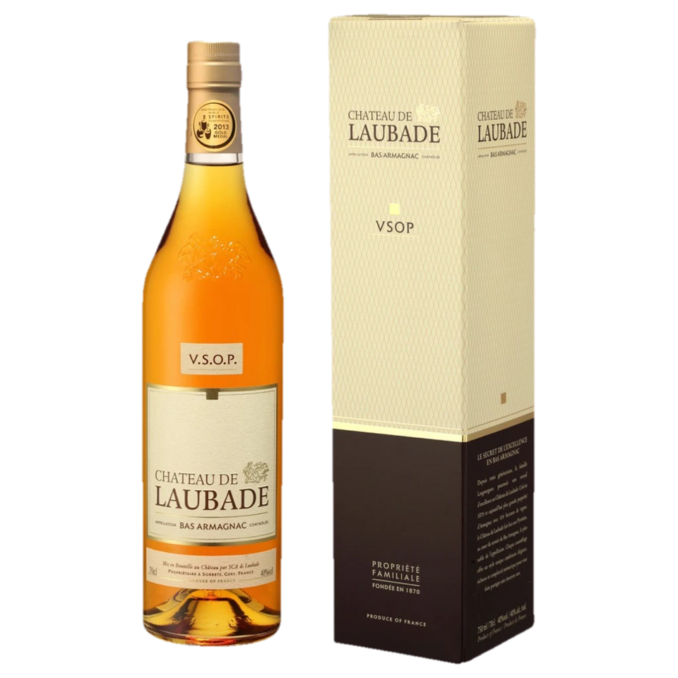 A bottle of N/A Chateau de Laubade Bas Armagnac VSOP 6YO 40% 700ML 700ml