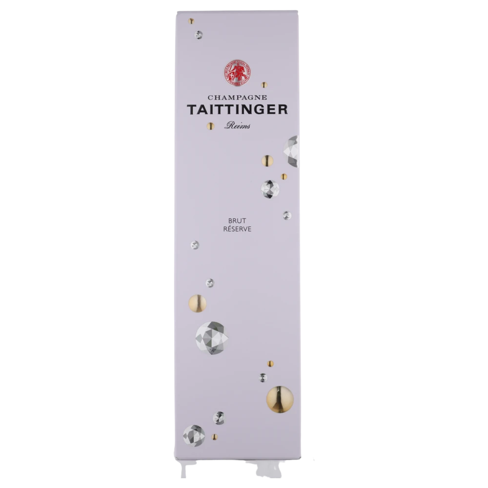 A bottle of NV Champagne Taittinger Brut Reserve Gift Boxed 750ml Sparkling Wine