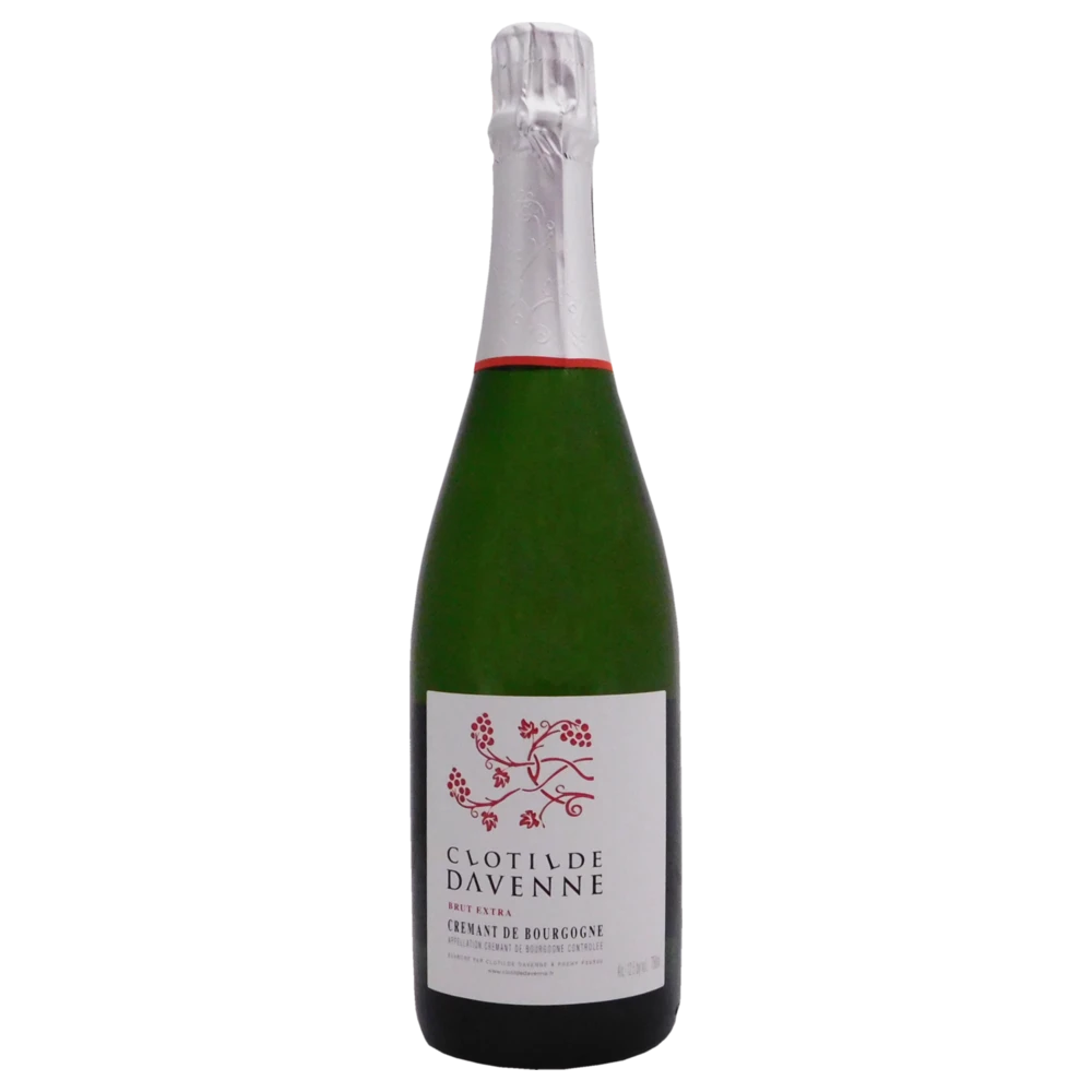 A bottle of NV Clotilde Davenne Cremant De Bourgogne Brut Extra 750ml Sparkling Wine