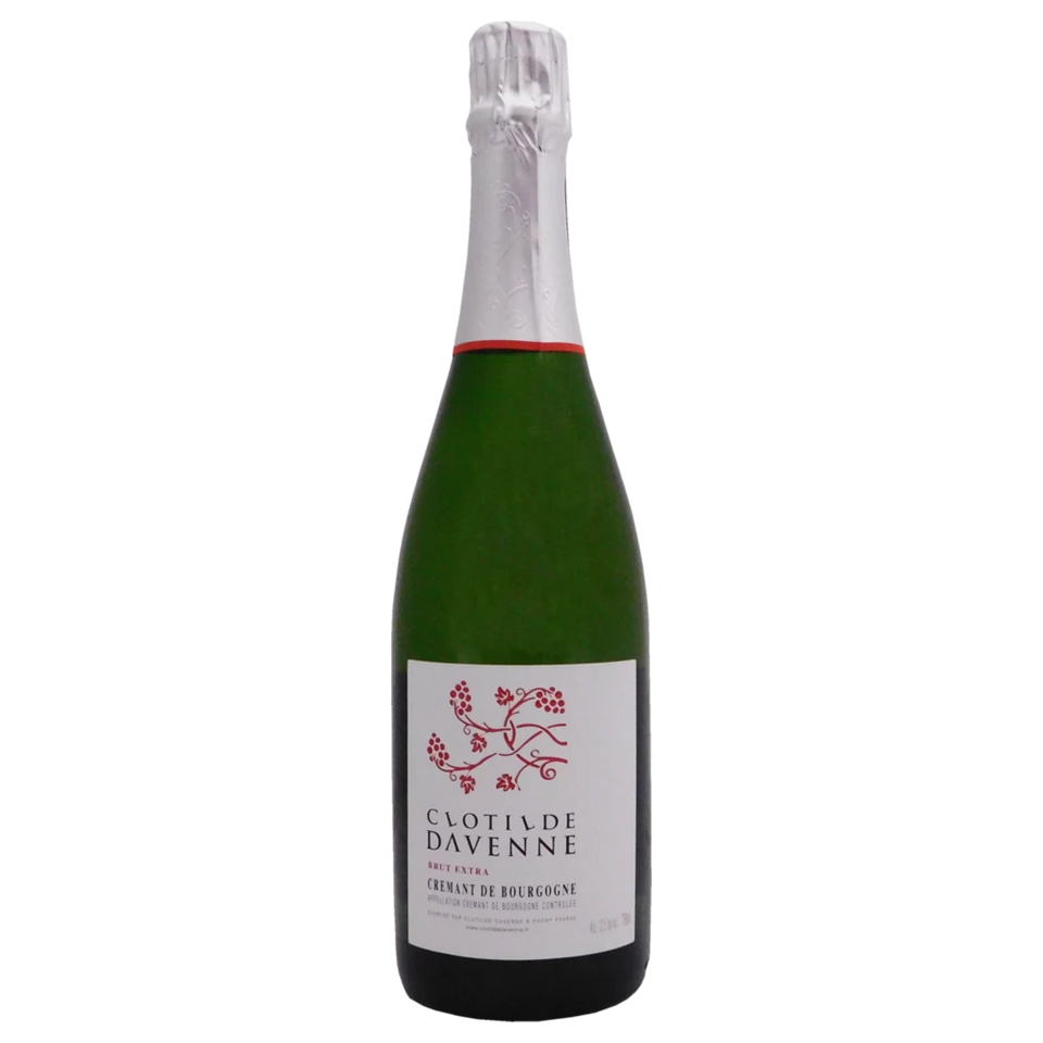 A bottle of NV Clotilde Davenne Cremant De Bourgogne Brut Extra 750ml Sparkling Wine