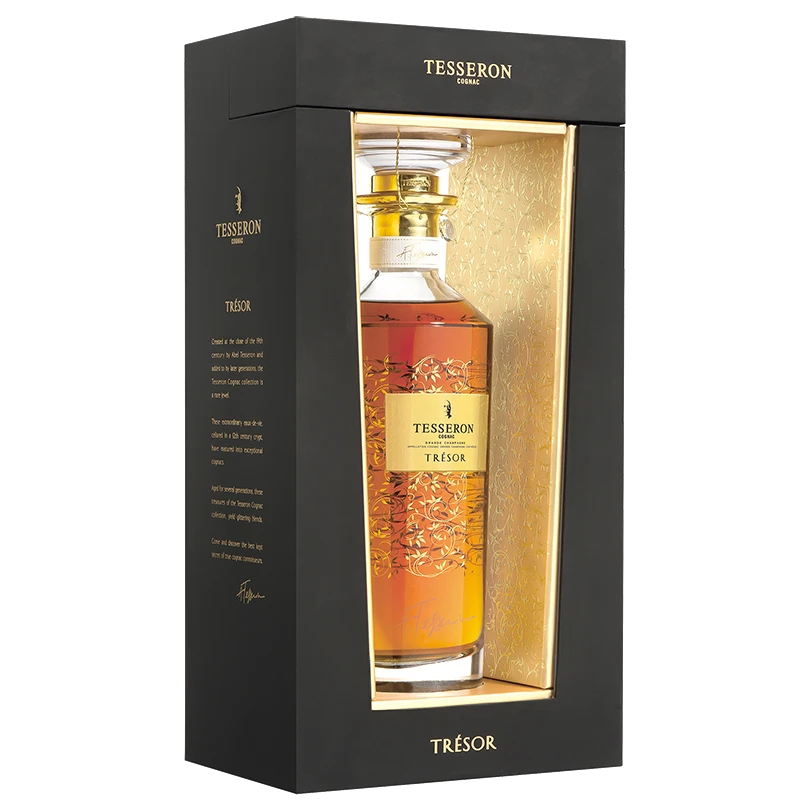 A bottle of NV Cognac Tesseron Carafe Tresor NV 700ml